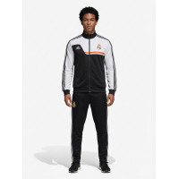 Реал Мадрид костюм спортивный на длинной молнии черно-белый с красными элементами 2025/26