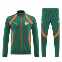 Сборная Кот-д’Ивуара костюм спортивный на длинной молнии зелёный с оранжевыми элементами 2025/26