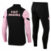 ПСЖ тренировочный костюм черный с розовым 2020/2021