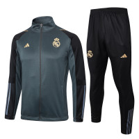 Реал Мадрид спортивный костюм 2023/24 серо-чёрный