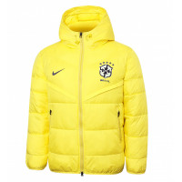Сборная Бразилии утепленная спортивная куртка 2023/24 жёлтая
