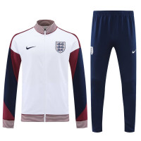 Сборная Англии спортивный костюм 2024/25 белый с бордовым и тёмно-синим